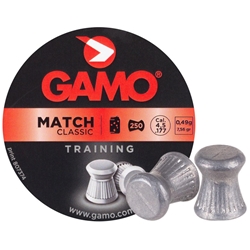 GAMO MATCH .177 CAL, 7.56 GR WADCUTTER AIRGUN PELLETS
