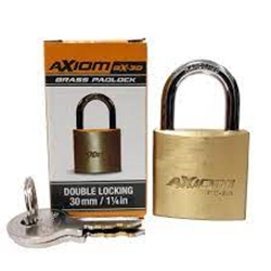 AXIOM BRASS 30MM PADLOCK