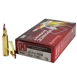 HORNADY SUPERFORMANCE VARM.  22-250 REM, 35GR NTX HOR-8334